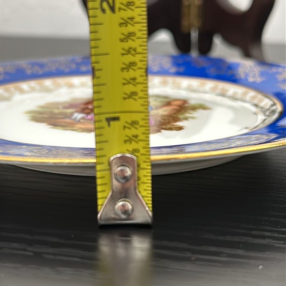 🌹 Limoges France Rehausse Main Porcelain 24k Gold Accent 6.25” Plate - Picture 14 of 14
